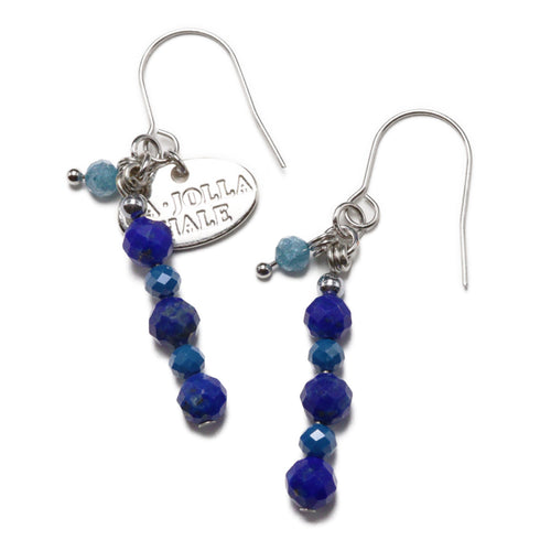 【Starry Sky Fragment】ラピスラズリ×ジルコニア ピアス