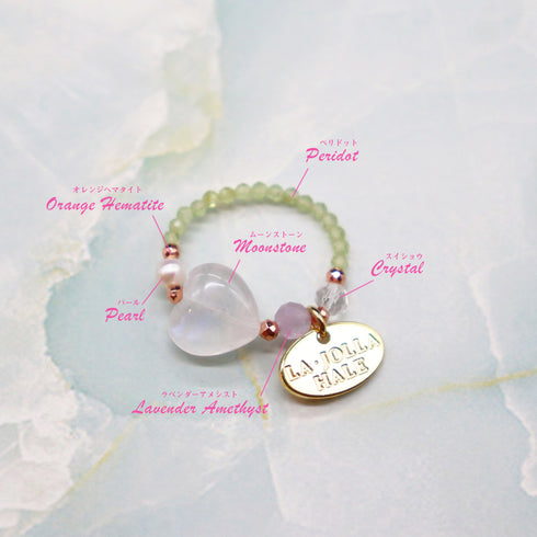 【绿光阳光】橄榄石 x 月光石 x 珍珠戒指