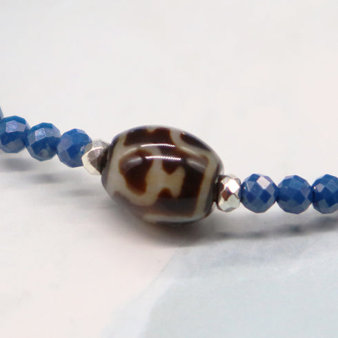 【线上商店独家】【星空碎片】侯彬天珠 x 青金石 x 人造红宝石 x 锆石手链