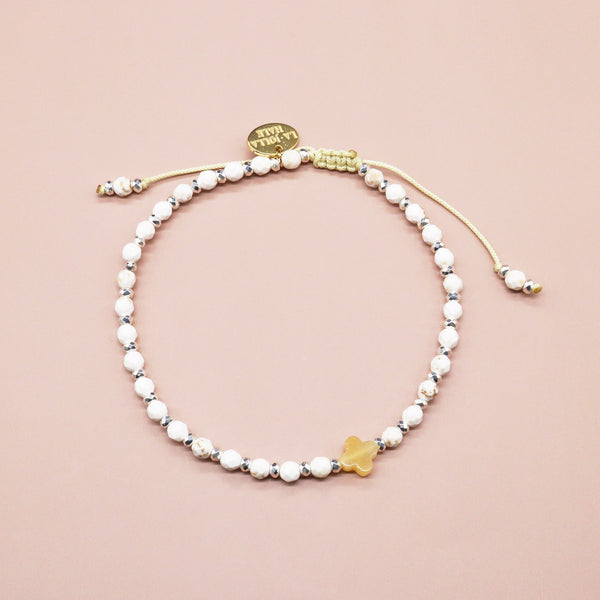 【Longing for Jaipur】イエローアベンチュリン×マグネサイト アンクレット