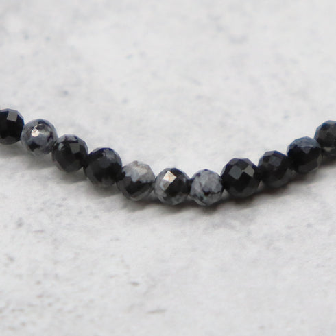 【Lovely Zoo】賽瓶天珠×ブラックシェル×スノーフレークオブシディアン ブレスレット