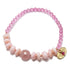 【Pink! Pink! Pink!】ピンクオパール×ピンクトパーズ×ピンクエピドート ブレスレット