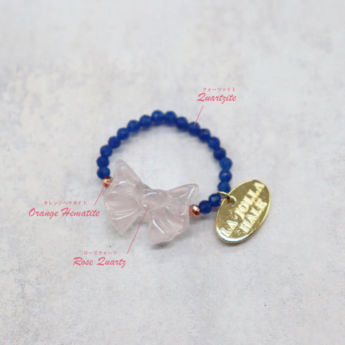 【Blooming Pink Roses】ローズクォーツ×クォーツァイト リング