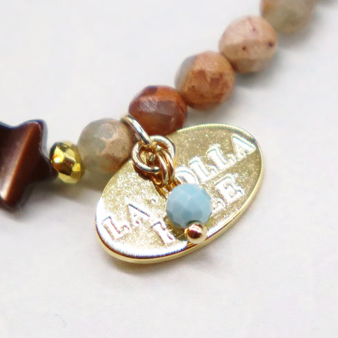 【ONLINE SHOP限定】【Like a Honey Candy】水蓮花天珠×シトリン×アメトリン ブレスレット