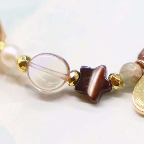 【ONLINE SHOP限定】【Like a Honey Candy】水蓮花天珠×シトリン×アメトリン ブレスレット