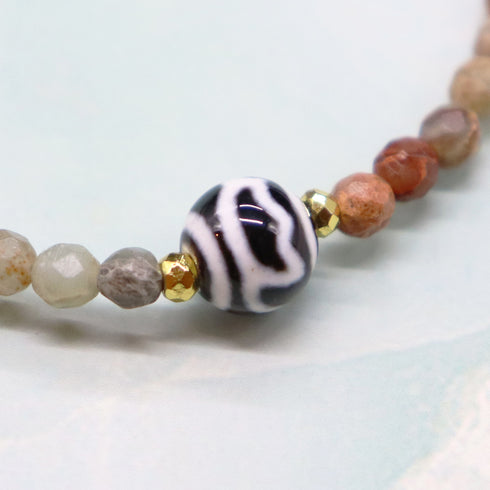 【ONLINE SHOP限定】【Like a Honey Candy】水蓮花天珠×シトリン×アメトリン ブレスレット