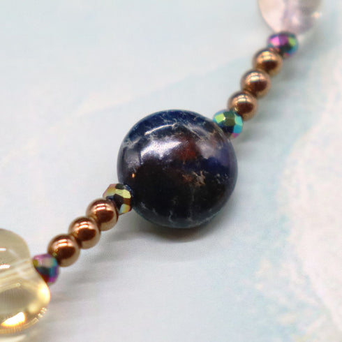 【Like a Honey Candy】三眼天珠×シトリン×アメトリン×ソーダライト× ブレスレット