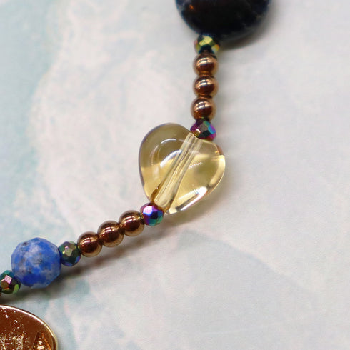 【Like a Honey Candy】三眼天珠×シトリン×アメトリン×ソーダライト× ブレスレット