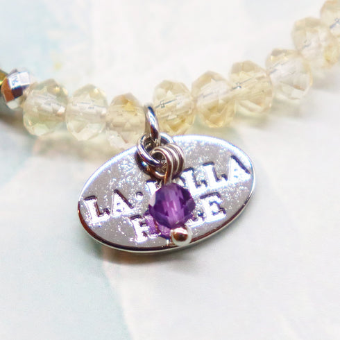 【Like a Honey Candy】水紋天珠×シトリン×アメトリン×バロックパール ブレスレット