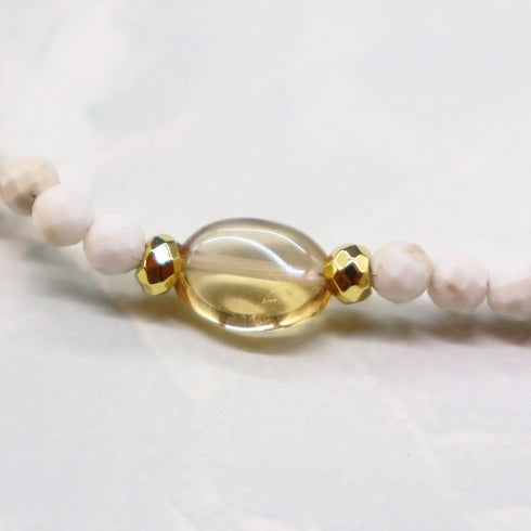 【如蜜糖般甜蜜】黄水晶 x 红虎眼石 x 野马手链