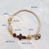 【Like a Honey Candy】シトリン×マザーオブパール×カーネリアン×タンザナイト ブレスレット