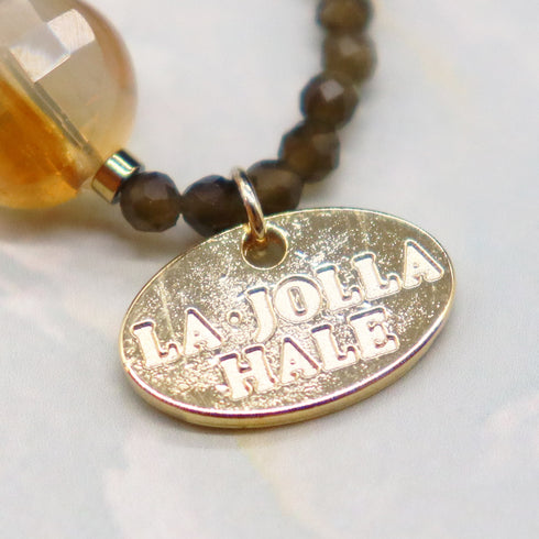 【Like a Honey Candy】シトリン×バロックパール×ゴールデンオブシディアン リング