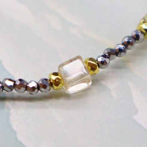 【Like a Honey Candy】亀甲天珠×シトリン×パール ブレスレット