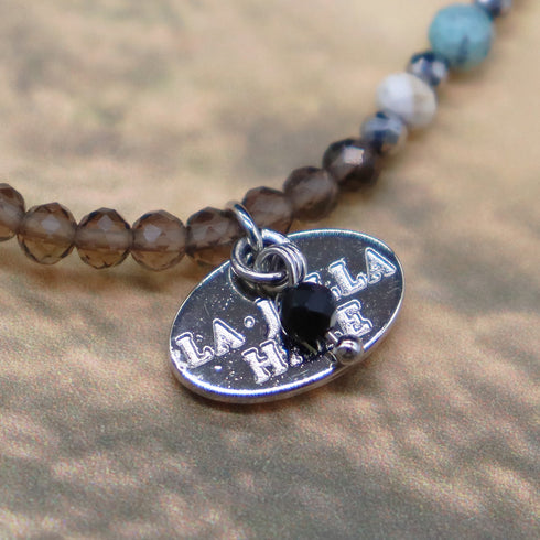 【Be Loved Turquoise】キングマンターコイズ×ターコイズ×スモーキークォーツ ブレスレット