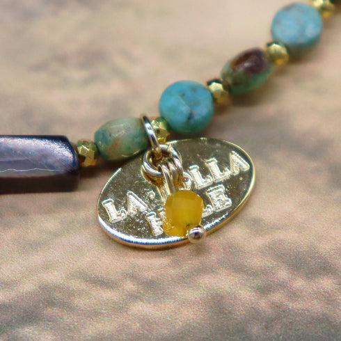 【Be Loved Turquoise】ターコイズ×マザーオブパール×グリーンアゲート ブレスレット