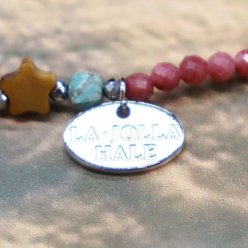 【Be Loved Turquoise】ターコイズ×アバロニシェル×シリシャスシスト ブレスレット