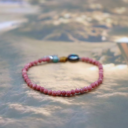 【Be Loved Turquoise】ターコイズ×アバロニシェル×シリシャスシスト ブレスレット