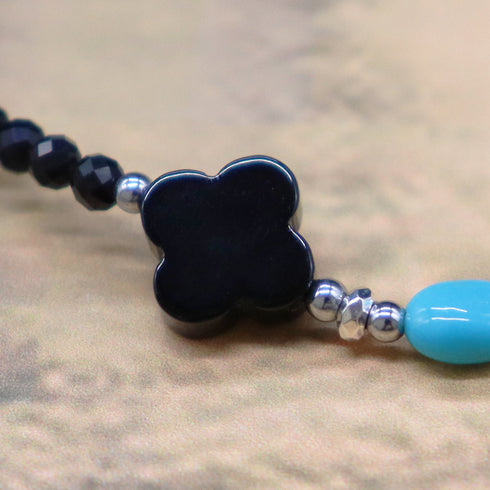 【ONLINE SHOP限定】【Be Loved Turquoise】キングマンターコイズ×オニキス ブレスレット