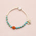 【Be Loved Turquoise】亀甲天珠×ターコイズ×カーネリアン×リバーストーン ブレスレット