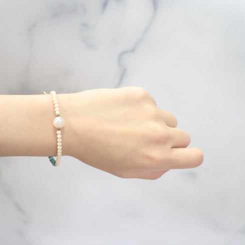 【Be Loved Turquoise】亀甲天珠×ターコイズ×カーネリアン×リバーストーン ブレスレット