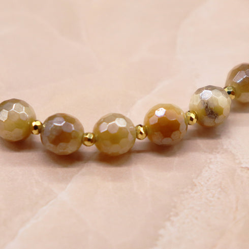 【Open the Jewelry Box!】三眼天珠×オレンジガーネット×フラッシュタイガーアイ ブレスレット