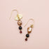 【Open the Jewelry Box!】ガーネット×オニキス×バロックパール ピアス