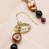 【Open the Jewelry Box!】ガーネット×オニキス×バロックパール ピアス