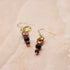 【Open the Jewelry Box!】ガーネット×オニキス×バロックパール ピアス