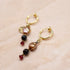 【Open the Jewelry Box!】ガーネット×オニキス×バロックパール イヤリング