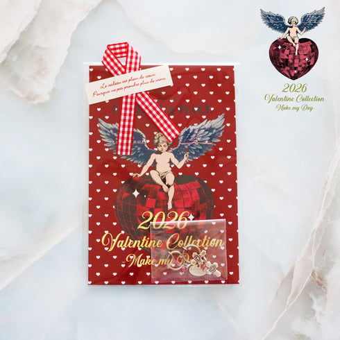 2026 Valentine Collection 【Make my Day】ジルコニア×カレンシルバー クロスイヤリング