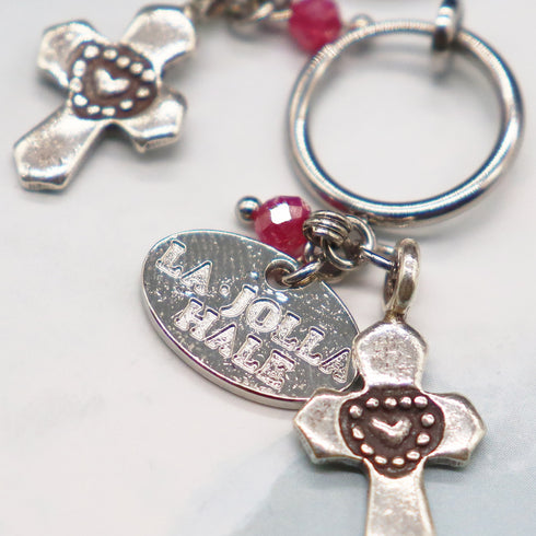 2026 Valentine Collection 【Make my Day】ジルコニア×カレンシルバー クロスイヤリング