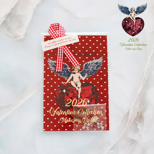 2026 Valentine Collection 【Make my Day】ジルコニア×カレンシルバー クロスピアス