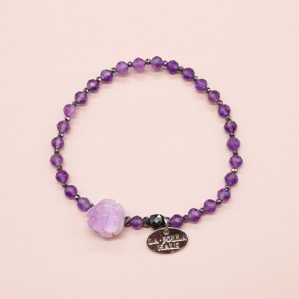 【月亮女神紫水晶】薰衣草紫水晶 x 紫水晶 x 缟玛瑙手链