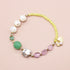 【Moon Lady Amethyst】ピンクアメシスト×プレスシェル×グリーンアベンチュリン ブレスレット