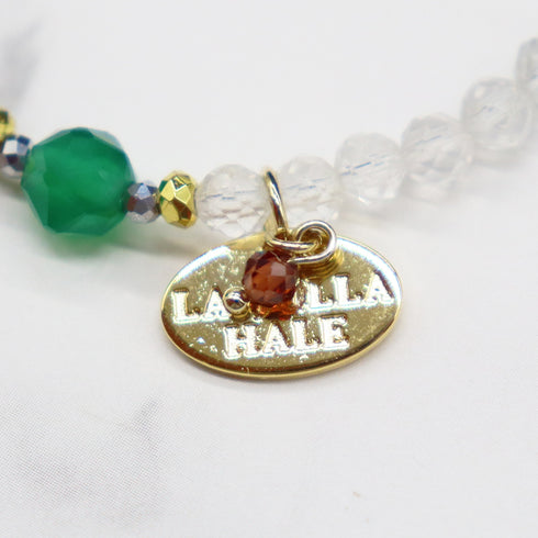 【Moon Lady Amethyst】亀甲天珠×グリーンアメシスト×水晶×ソーシュライト ブレスレット