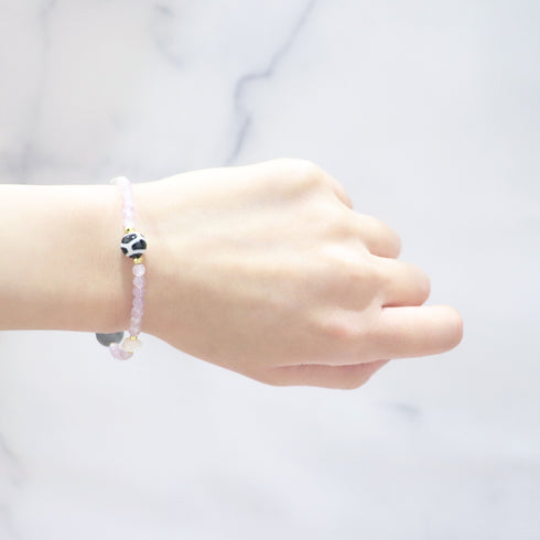 【月亮女神紫水晶】玳瑁天珠 x 薰衣草紫水晶 x 拉长石手链
