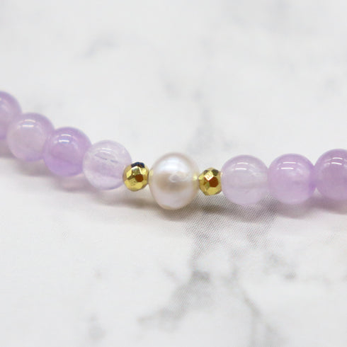 【月亮女神紫水晶】玳瑁天珠 x 薰衣草紫水晶 x 拉长石手链