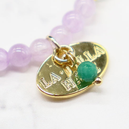 【月亮女神紫水晶】玳瑁天珠 x 薰衣草紫水晶 x 拉长石手链