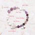 【Moon Lady Amethyst】ガーデンアメシスト×ホワイトシェル×ローズクォーツ ブレスレット