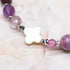 【Moon Lady Amethyst】ガーデンアメシスト×ホワイトシェル×ローズクォーツ ブレスレット