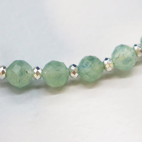 【Moon Lady Amethyst】グリーンアメシスト×マラカイト×カイヤナイト ブレスレット