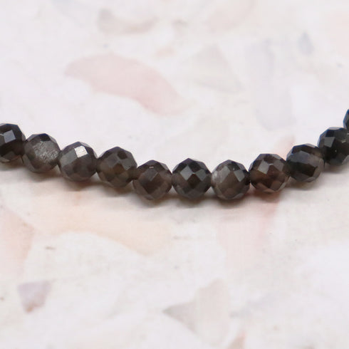 【Moon Lady Amethyst】水紋天珠×アメシスト×ラブラドライト×シルバーオブシディアン ブレスレット