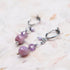 【Moon Lady Amethyst】ガーデンアメシスト×クォーツァイト×水晶 イヤリング