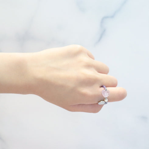 【Moon Lady Amethyst】ラベンダーアメシスト×アメシスト リング
