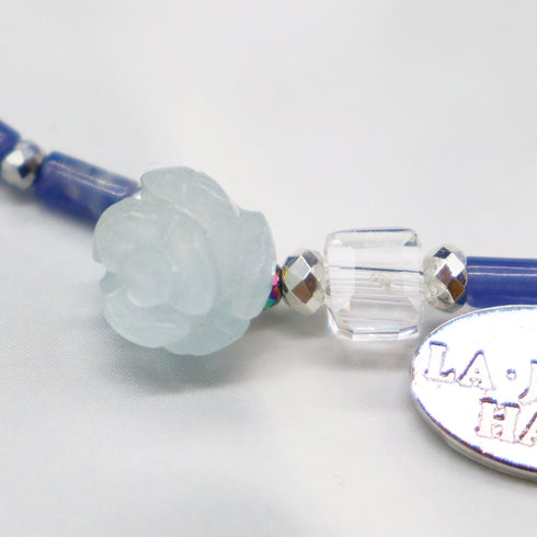 【深海派对】海蓝宝石 x 水晶 x 方钠石手链
