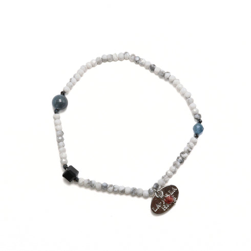 【Deep Sea Party】Black Aquamarine x Aquamarine x Magnesite Bracelet