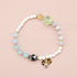 【Deep Sea Party】虎牙天珠×アクアマリン×グリーンフローライト ブレスレット