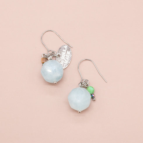 【Deep Sea Party】アクアマリン ピアス