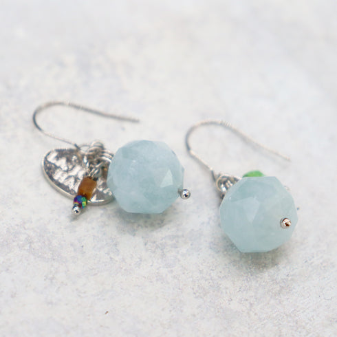 【Deep Sea Party】アクアマリン ピアス