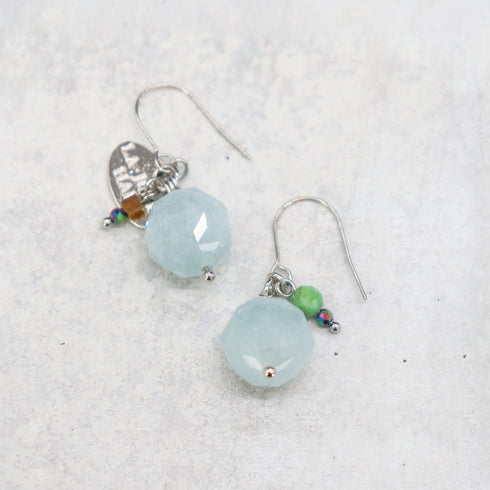 【Deep Sea Party】アクアマリン ピアス